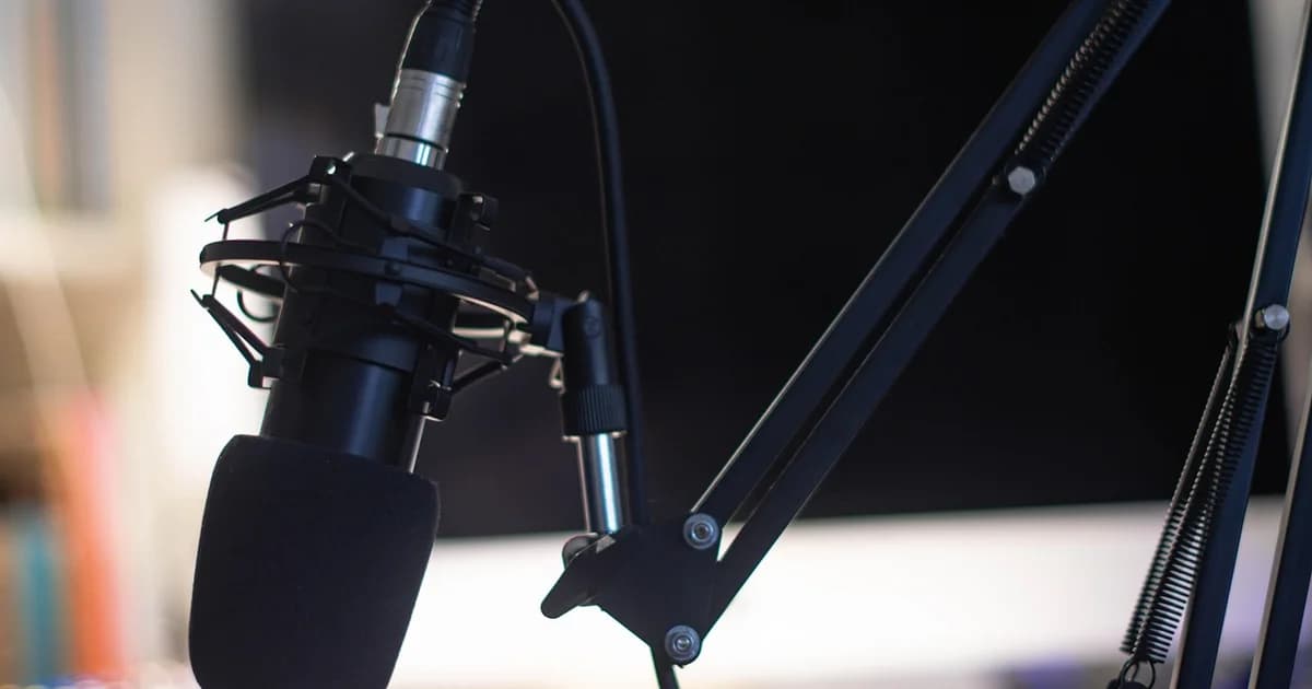 Podcast microphone and recording setup illustrating 2024 AI-driven video creation updates