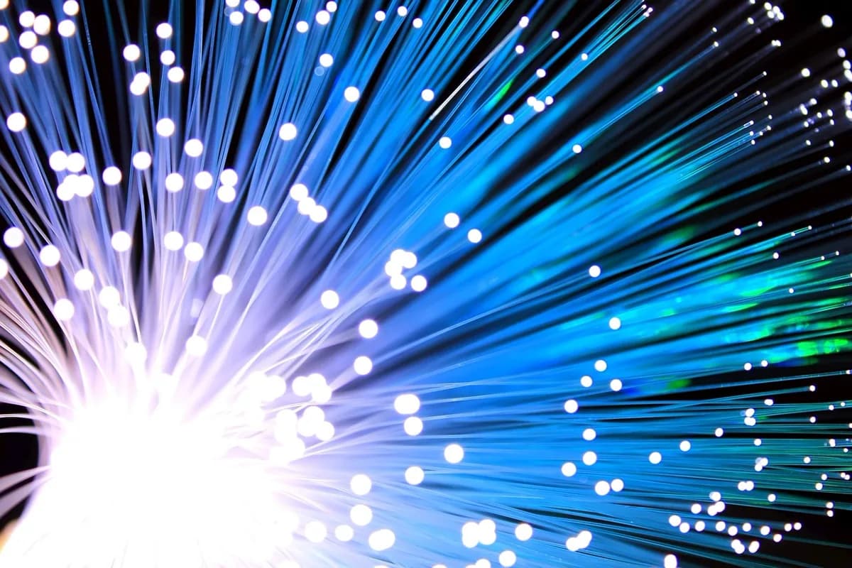 Fiber-optic light representing low latency streaming with sub-3-second delay